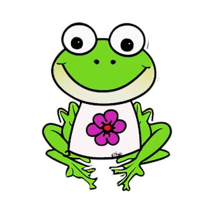 Cute green frog cartoon T-Shirt