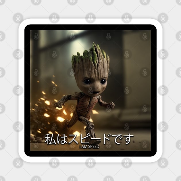 I am speed Baby Groot Magnet by Duke's