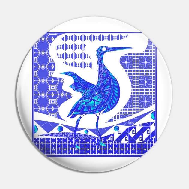 agami heron bird in ecopop talavera pattern wallpaper art 1 Pin by jorge_lebeau