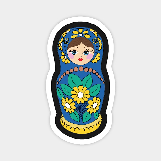 Matryoshka, Nesting doll, russian doll, cute doll Magnet by snowshade