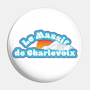 Le Massif de Charlevoix Vintage Mountain Sunset Pin