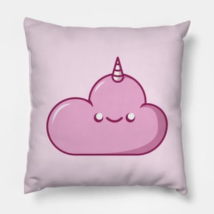 Pink unicorn cloud Pillow