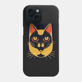 cat halloween orange minimalist Phone Case