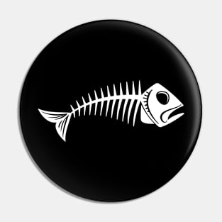 Fish Skeleton Design Art Pin