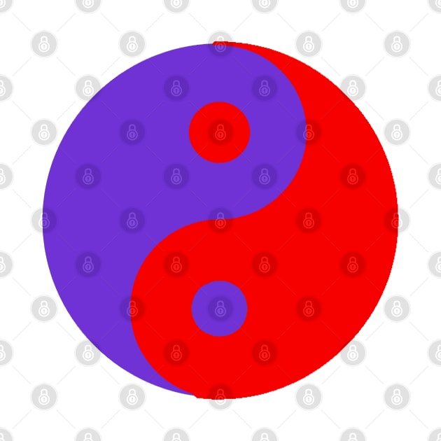 Yin Yang in blue and red by NovaOven