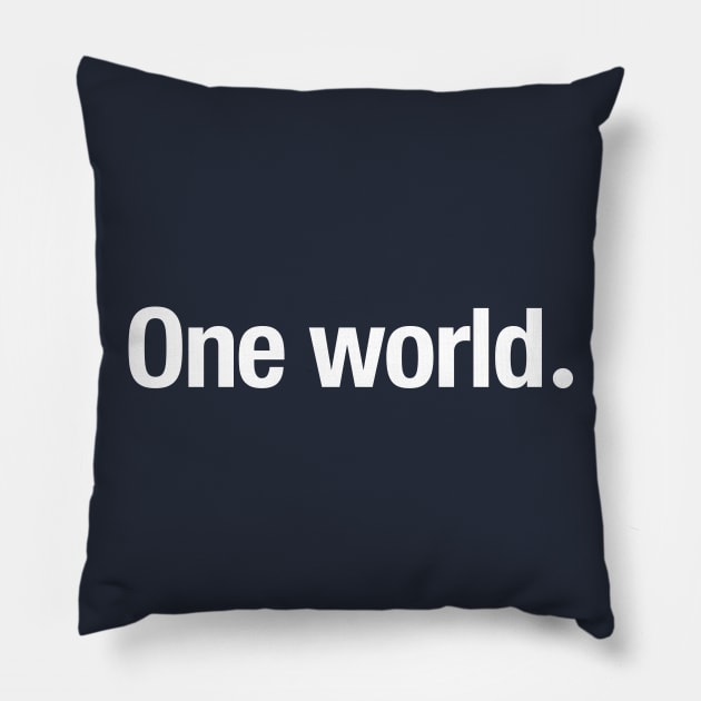 One World. Pillow by TheAllGoodCompany