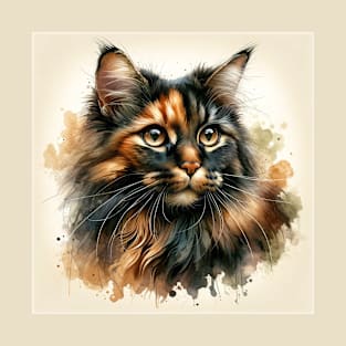 Chausie - Watercolor Cat T-Shirt
