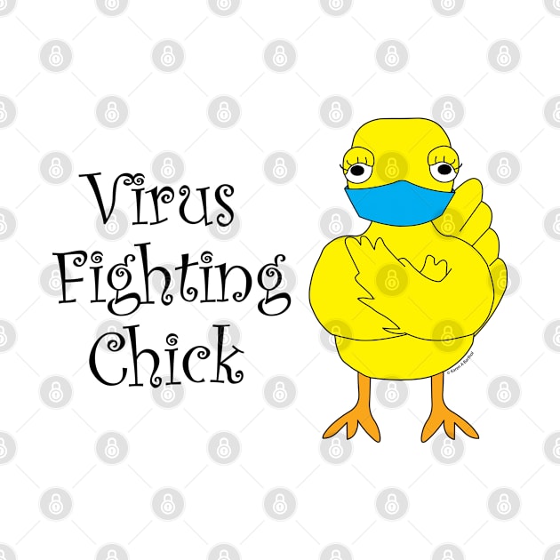 Virus Fighting Chick Side Text by Barthol Graphics