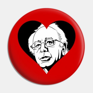 black bernie sanders heart Pin