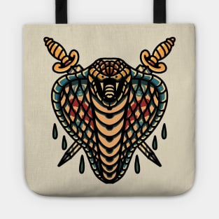 cobra and dagger tattoo Tote