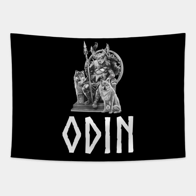 Viking Norse Mythology Scandinavian & Norwegian God Odin Tapestry by Styr Designs