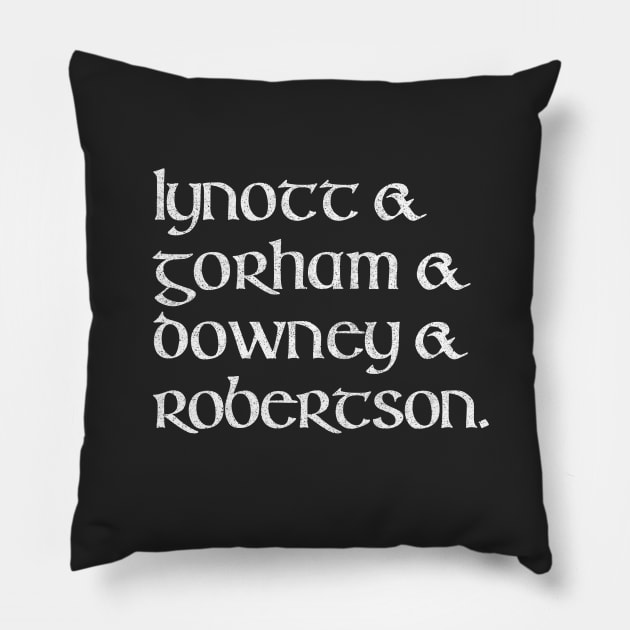 Thin Lizzy / Classic Line-Up Names List Pillow by feck!