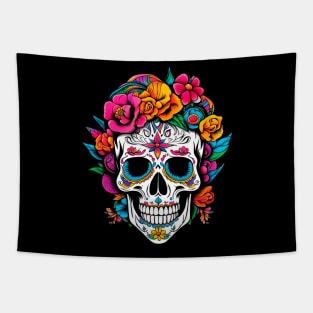 Mexican catrina skull Tapestry