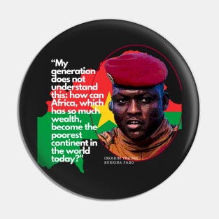 Ibrahim Traoré of Burkina Faso - Quote Pin