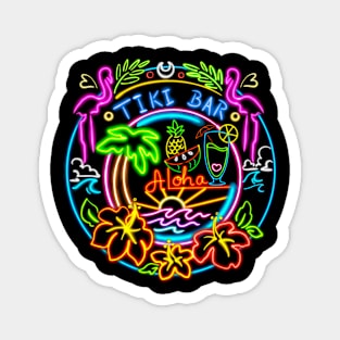 Neon Tropical Night Magnet