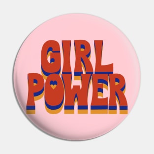 Girl Power, Retro 70s Feminist Pin