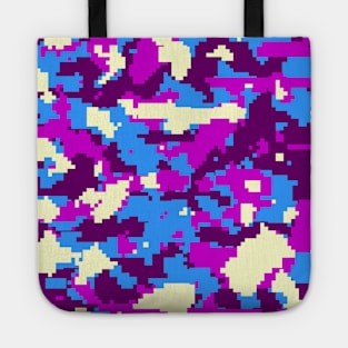 Blue Purple Digital Camouflage Tote