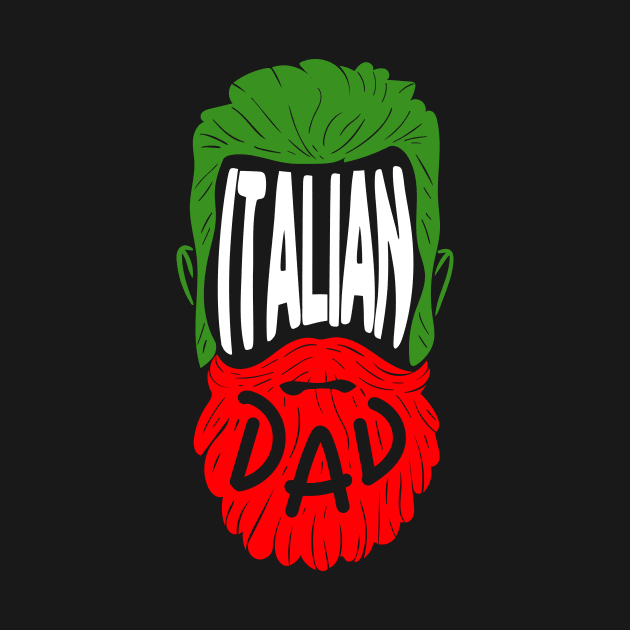 Italian Dad - Tattooed and Bearded T-Shirt by biNutz