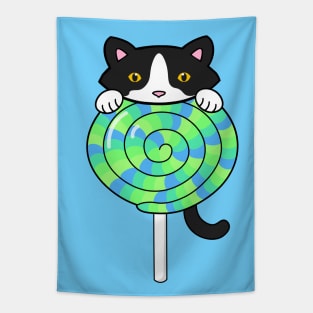 Happy Candy Cat Tapestry