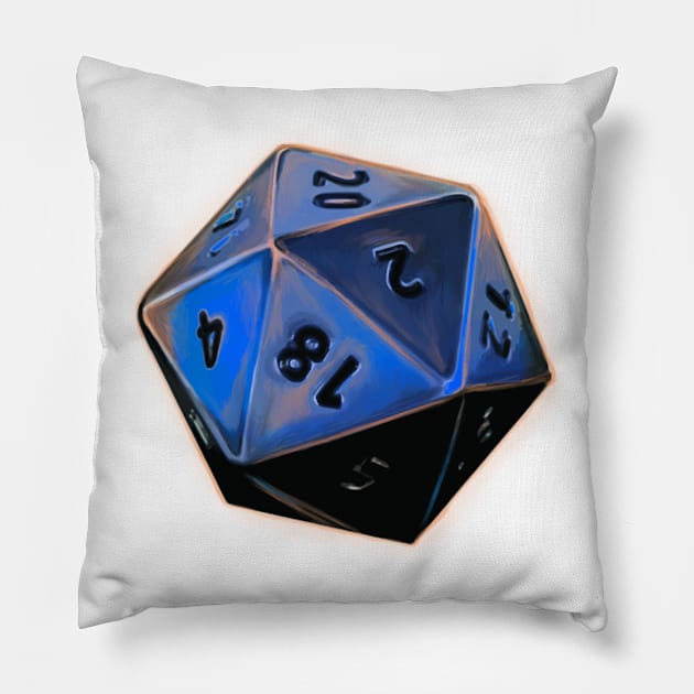 Fantastical Blue  D20 Pillow by ckrickett