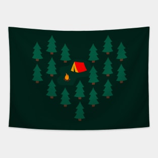 LOVE OF CAMPING - dark green Tapestry