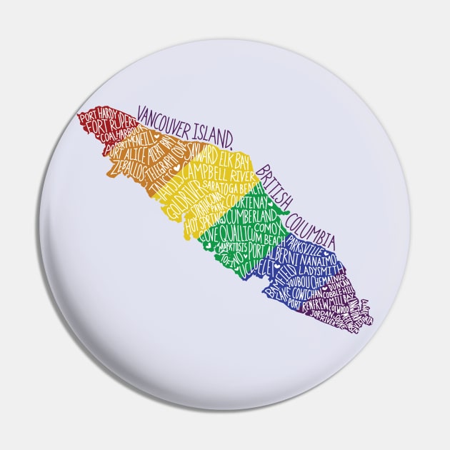 Vancouver Island Cities - Pride! Pin by Wild Coast Creative