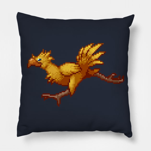 Running Chocobo Pillow by ZioCorvid