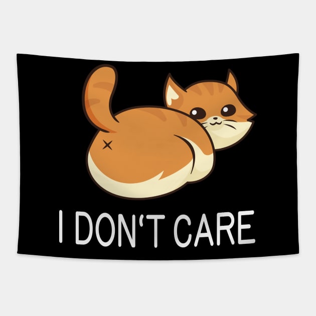 I don't care funny Cat Butt Tapestry by Foxxy Merch