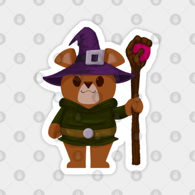 A BEAR MAGICIAN ADVENTURER Magnet by droidmonkey