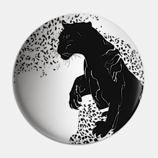 Leopard Shadow Silhouette Anime Style Collection No. 185 Pin