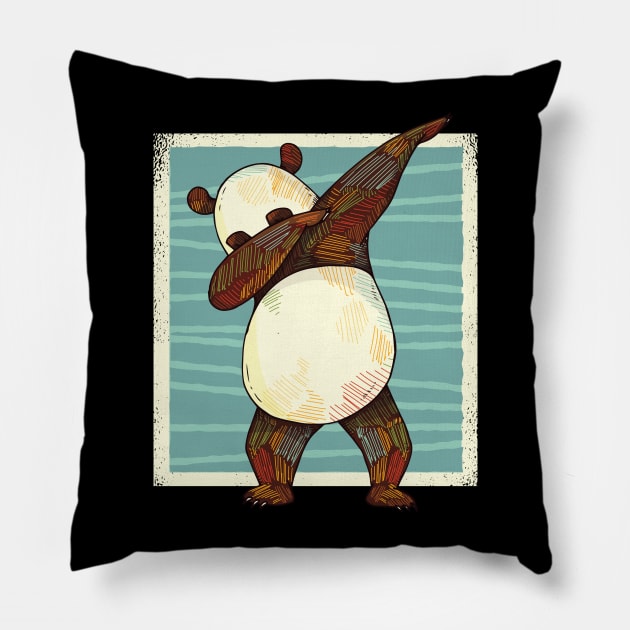 Dabbing Panda Pillow by madeinchorley