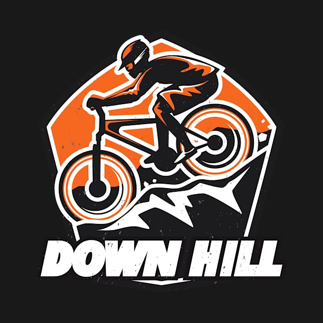 Down Hill Mountain Bike Bikers by Foxxy Merch