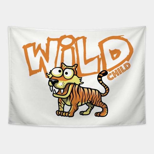 WILD CHILD TIGER Tapestry by teko01