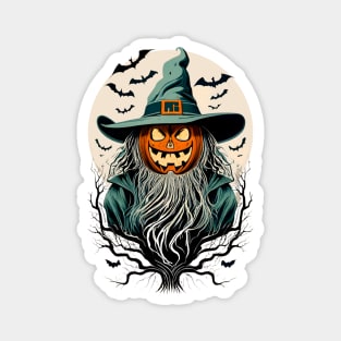 Wizard Jack-O-Lantern - Halloween Magnet