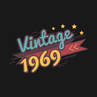 Vintage 1969 Funny Old School 50th Retro Gift T-shirt T-Shirt