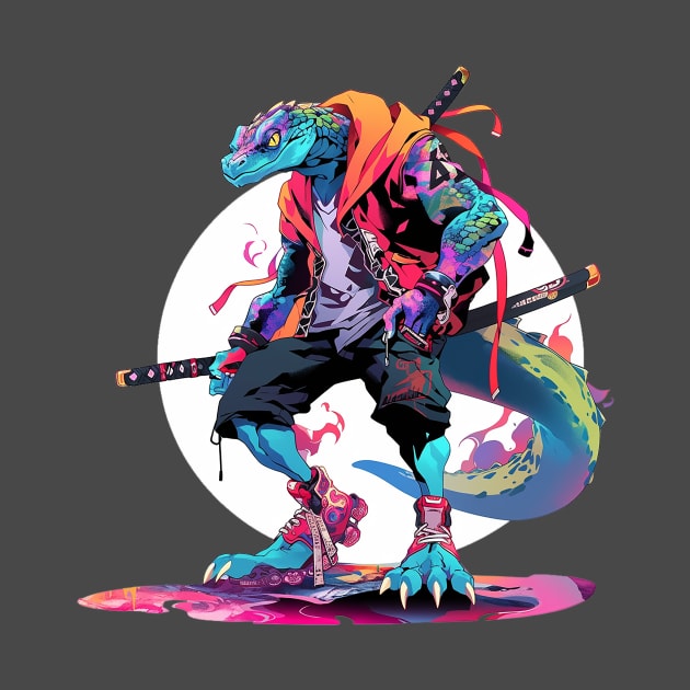 samurai lizard by piratesnow
