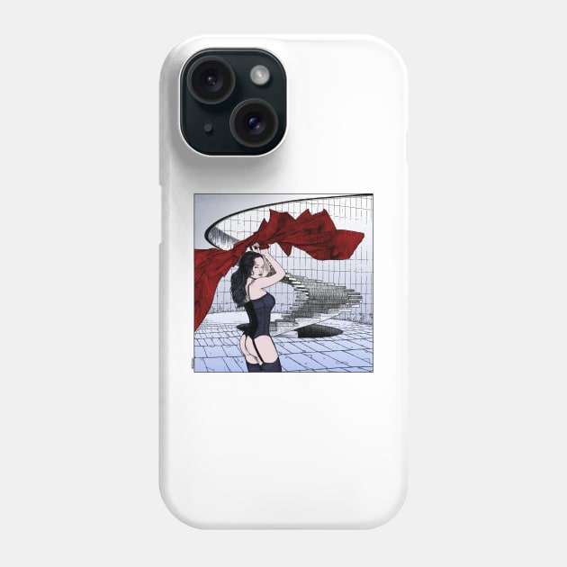 asc 549_Le panache (The red cape) Phone Case by apolloniasaintclair