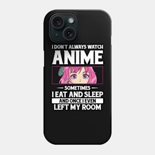 EAT SLEEP ANIME REPEAT Print T Shirt, Tees For Men, Casual Short Sleeve T-shirt For Summer Phone Case