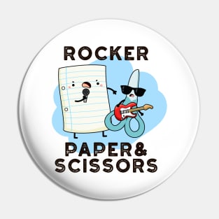 Rocker Paper And Scissors Funny Game Pun Pin