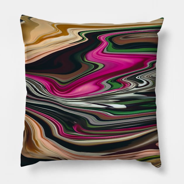 Flowers Marble colors grading pattern Pillow by Dolta