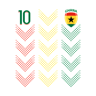 Ghana Soccer Fans Jersey Ghanaian Flag Football Lovers T-Shirt