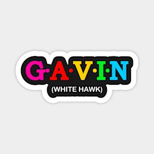 Gavin - White Hawk. Magnet