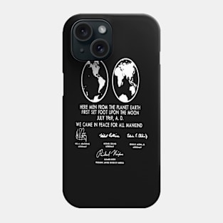 Moon Landing Plaque Phone Case