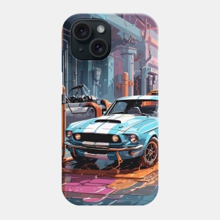 Classic American Shelby Blue Muscle Car Phone Case