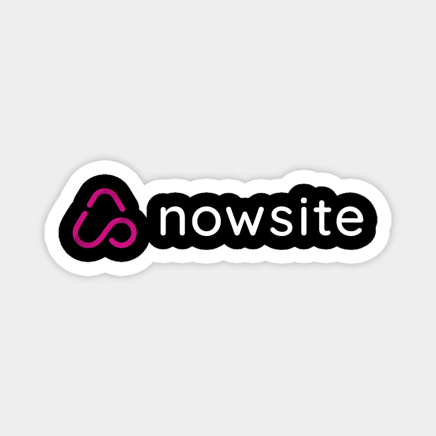nowsite white letters Magnet by Nowsite 
