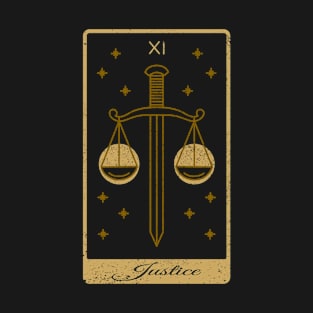 Tarot Card - Justice - Occult Gothic Halloween T-Shirt