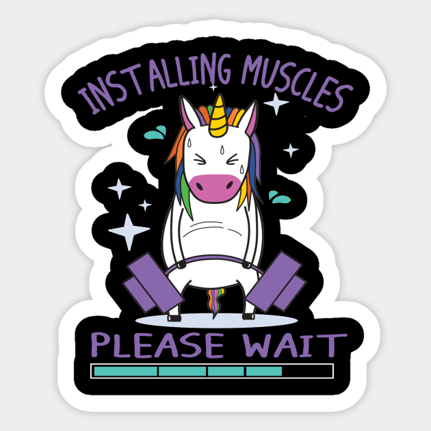 Installing Muscles Please Wait Shirt - Funny Unicorn Fitness Tank Top Installing Muscles Please Wait Shirt - Funny Unicorn Fitness Tank Top
