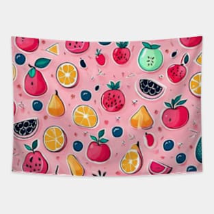 Cute fruits pattern pink design gift ideas Tapestry