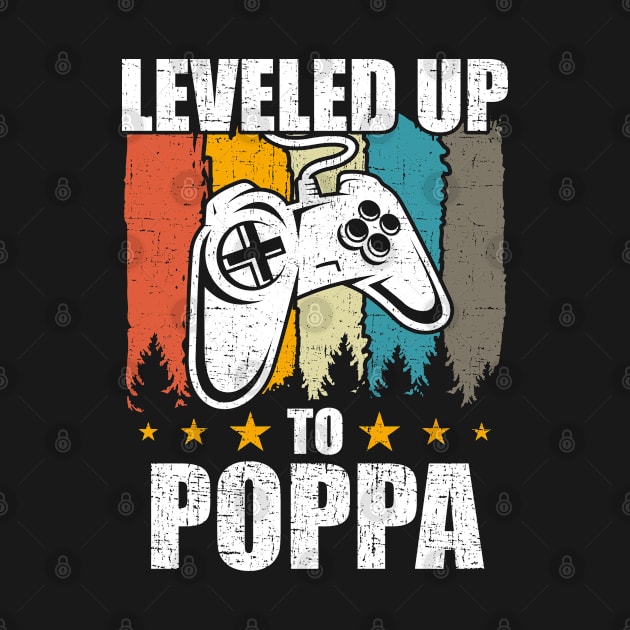 Leveled up to Poppa Funny Video Gamer Gaming Gift by DoFro