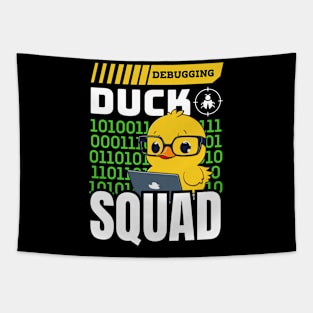 Debugging Duck Squad - Embrace the Hilarity of Funny Duck Meme!| Tapestry